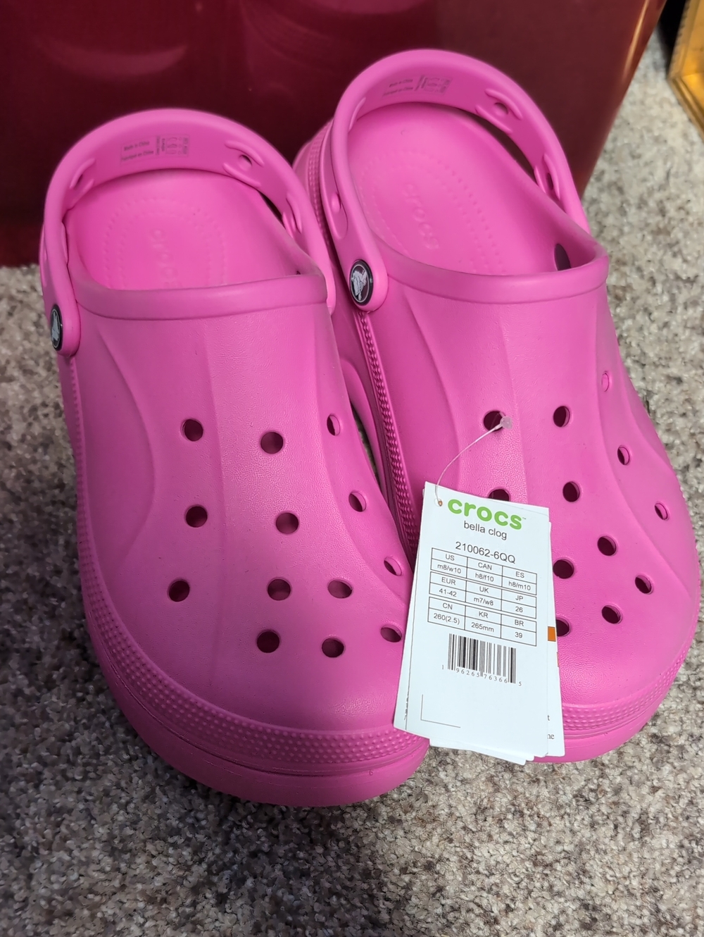 Hot Pink Crocs Bella Clogs
